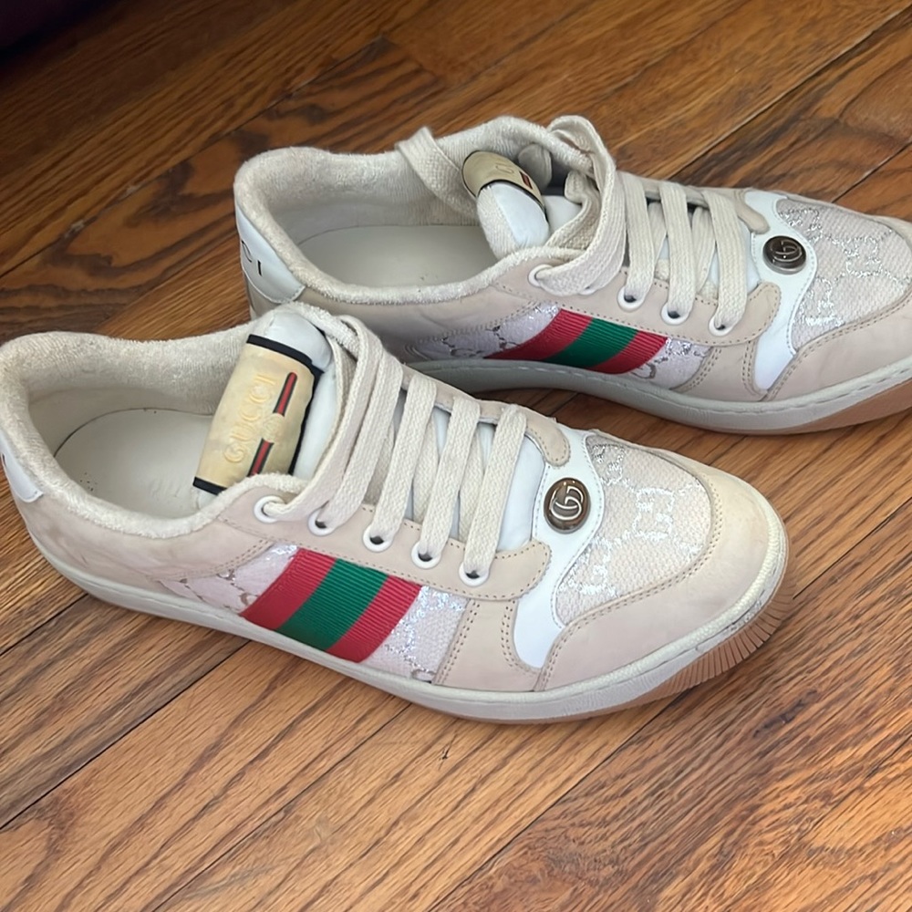 GUCCI women’s screener sneaker with web